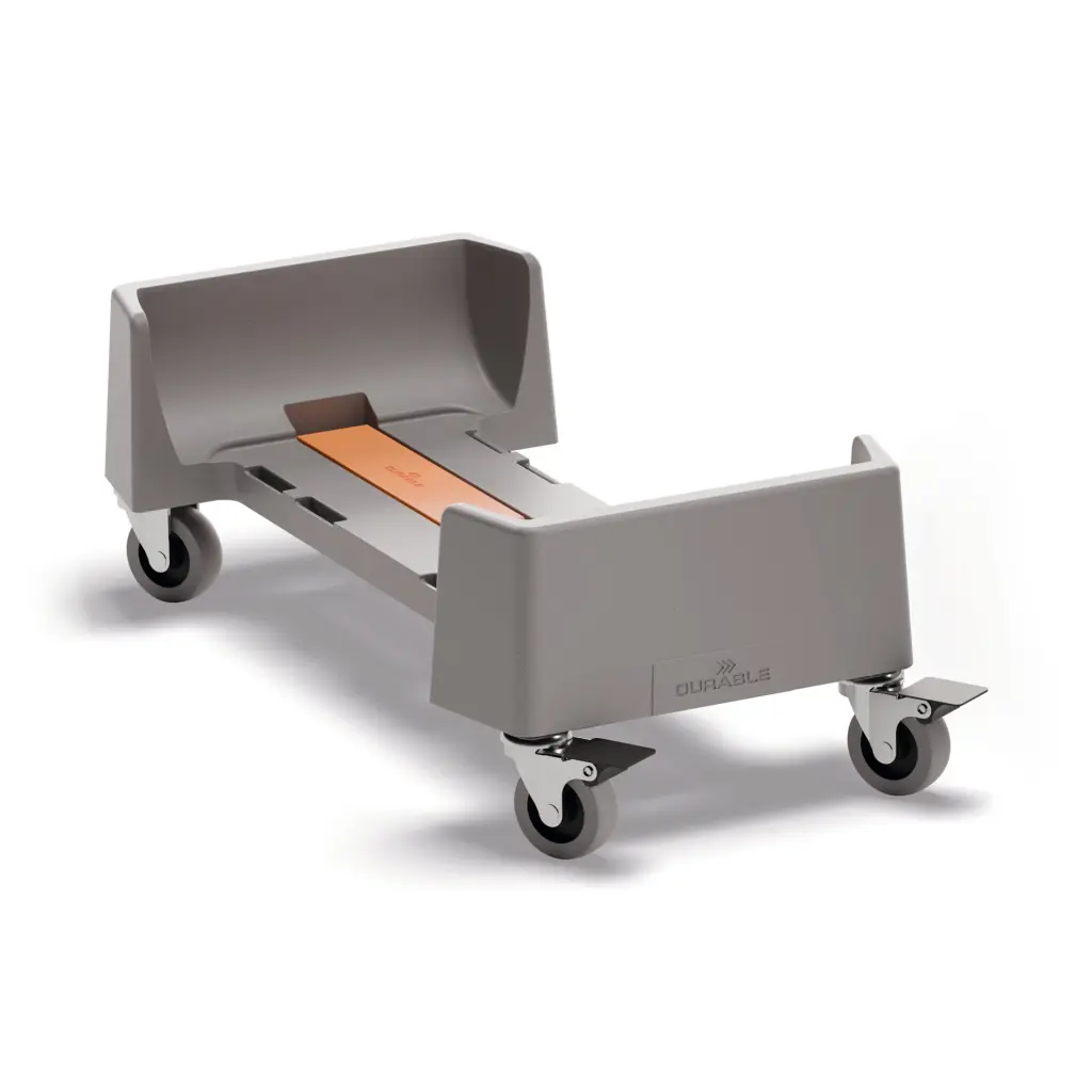 Durable Linkable Trolley for DURABIN 60L Recycled Polypropylene Grey - 334037