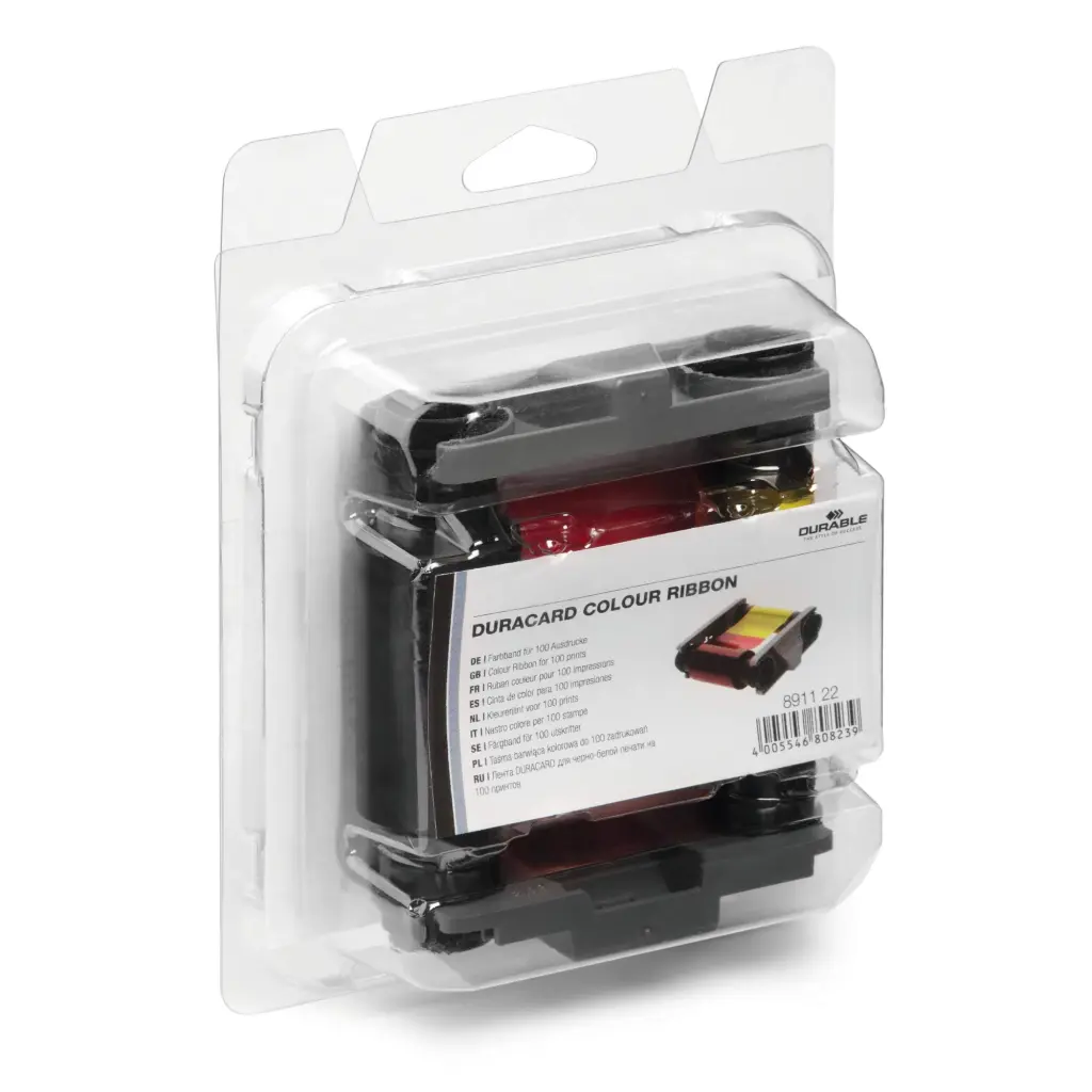 Durable DURACARD Photo Quality CYMK Colour Printer Ribbon Cartridge for ID 300 Printer (891065) - - 891502