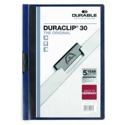 Durable Duraclip Report File 3mm A4 Midnight Blue 220028 