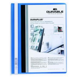 Durable Duraplus Report Folder Extra Wide A4 Blue Pack of 25 257906