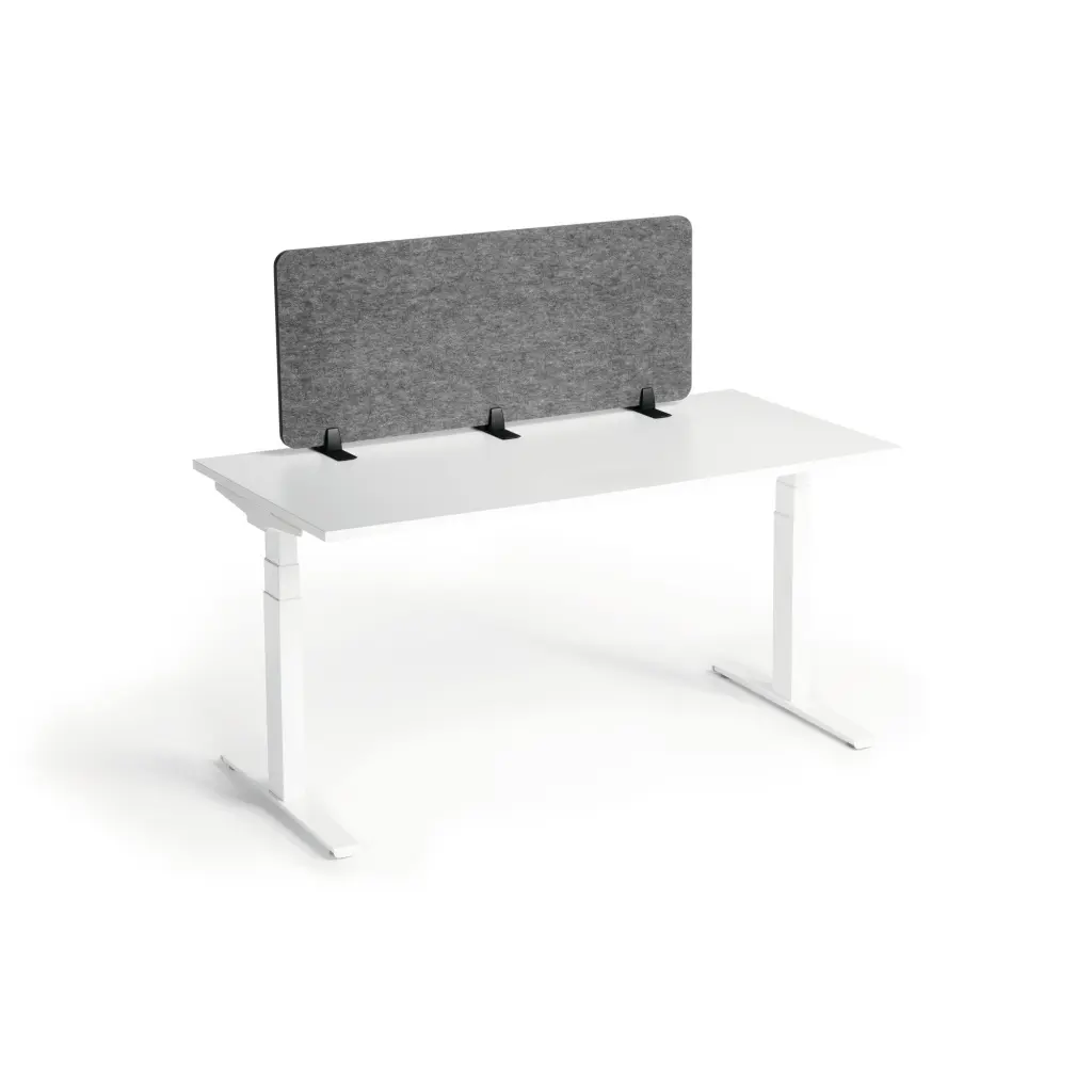 Durable EFFECT Foldable Felt Desk Divider 60% Recycled W1200 x H500mm Charcoal Grey - 313458
