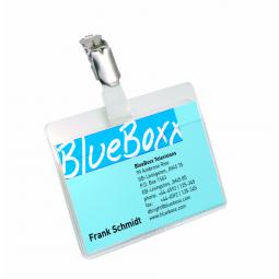 Durable Name Badge with Clip 60x90mm Transparent 8106 (PacK25)