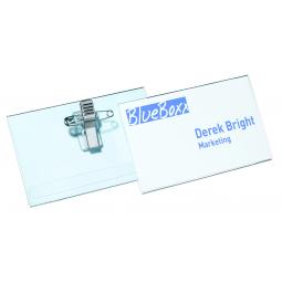 Durable Name Badge with Combi-Clip 54x90mm 814519 Pack of 50