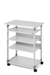 Durable SYSTEM PC Workstation Trolley 75 Variable Height Grey - 372010