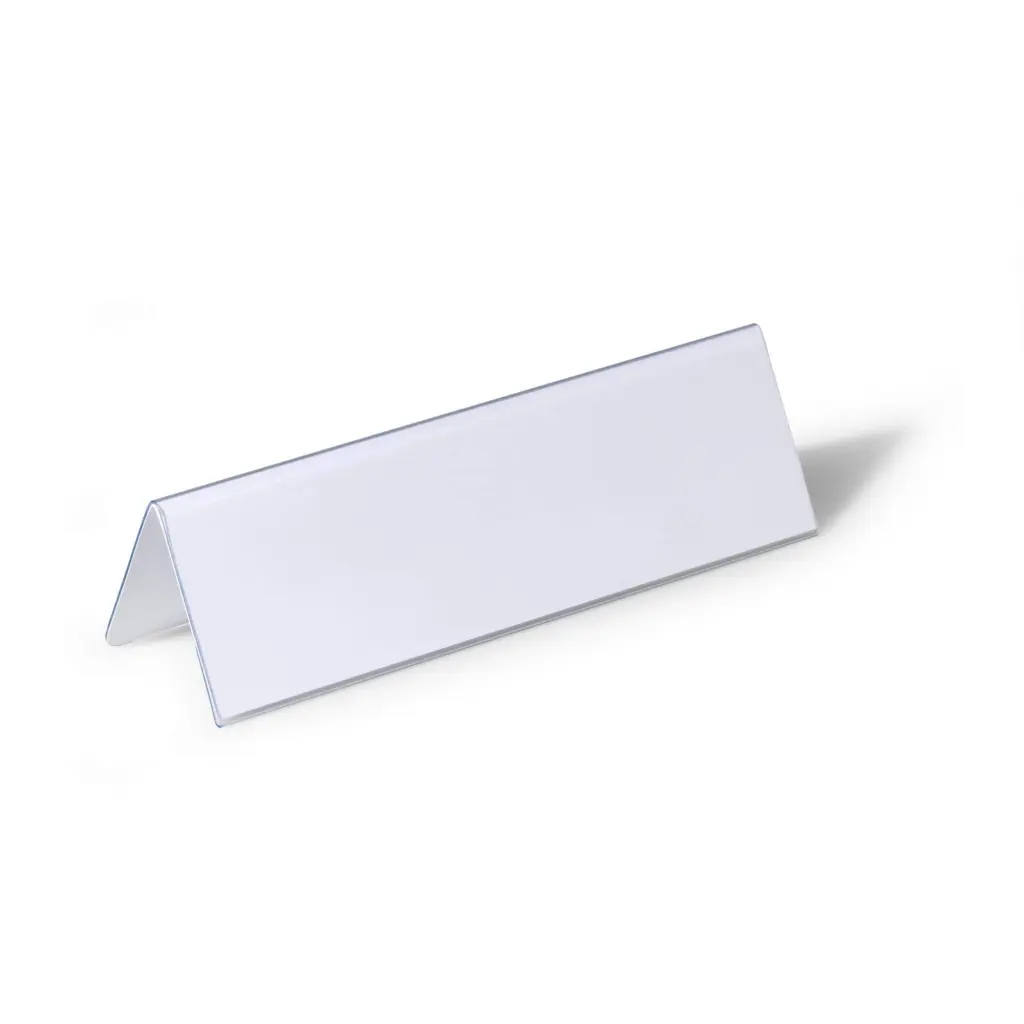 Durable Table Place Name Holder 61x210mm Transparent (Pack 25) - 805219