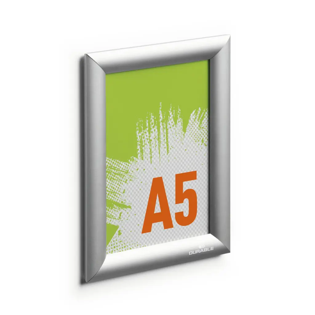 Durable Aluminium Snap Frame A5 Silver - 479523