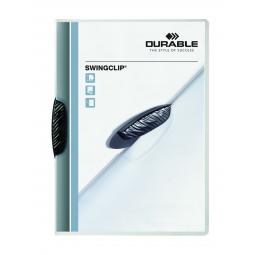 Durable Swingclip Report Folder 30 Sheets A4 Black 226001 Pack of 25
