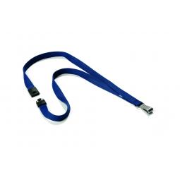 Durable Textile Lanyard Soft 15mm Midnight Blue (Pack 10)