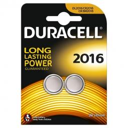 Duracell Lithium Coin 3V 2016 Pack of 2