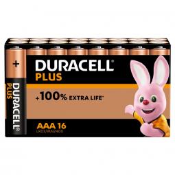 Duracell Plus AAA Alkaline Battery Pack of 16 MN2400B16PLUS