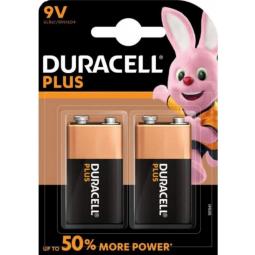 Duracell Plus Power 9V Alkaline Batteries (Pack 2) MN1604B2PLUS