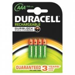 Duracell Plus Power AAA Rechargeable Batteries Pack of 4