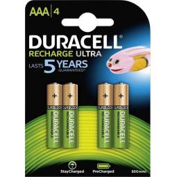Duracell Ultra Power AAA Rechargeable Batteries Pack of 4