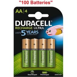 Duracell Ultra Power AA Rechargeable Batteries Pack of 4