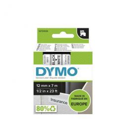 Dymo D1 Black/White Tape 12mm Pack of 10