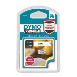 Dymo D1 Durable 12mm x 5.5M Black on White