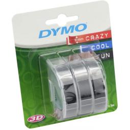 Dymo Embossing Tape 9mm x 3m Black (Pack 3) S0847730