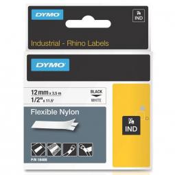 Dymo Rhino Industrial Nylon Tape 12mm x 4m White 18488