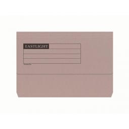 Eastlight Document Wallet Foolscap Half Flap 285gsm Buff (Pack 50)