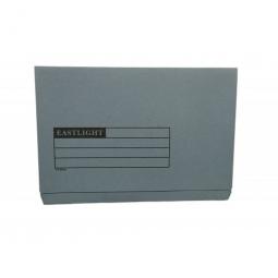 Eastlight Document Wallet Full Flap Foolscap 270gsm Blue (Pack 50) 45413DENT