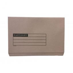 Eastlight Document Wallet Full Flap Foolscap 270gsm Buff (Pack 50) 