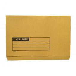 Eastlight Document Wallet Full Flap Foolscap 270gsm Yellow (Pack 50) 45419DENT
