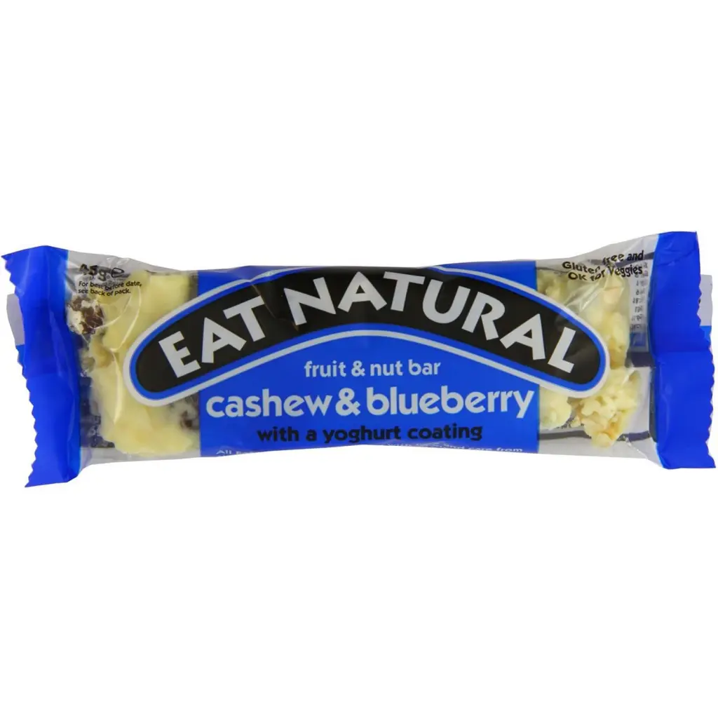 Eat Natural Cashew & Blueberry Fruit & Nut Gluten Free Bar 45g (Pack 12 x 45g)  - 0401375