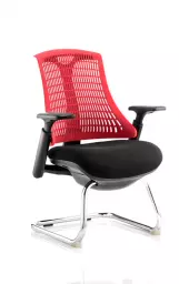 Eclipse Plus III Medium Mesh Back Task Operator Office Chair Black Seat With Height Adjustable Arms - KC0375