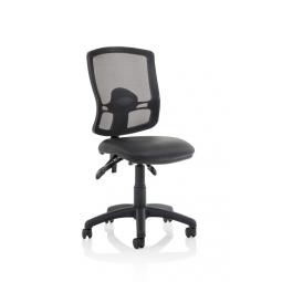 Eclipse Plus 3 Mesh Back Chair Black with Bonded Leather Seat KC0425