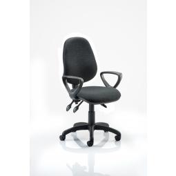 Eclipse Plus III Chair Charcoal Loop Arms KC0040