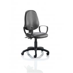 Eclipse Plus III Vinyl Chair Black Loop Arms KC0041