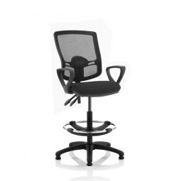 Eclipse Plus II Mesh Deluxe Chair Black loop Arms Hi Rise Kit KC0305