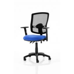 Eclipse Plus II Mesh Deluxe Chair Blue Adjustable Arms KC0307