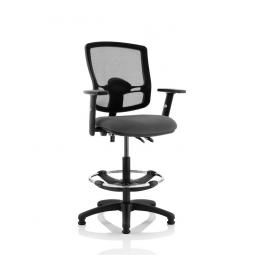 Eclipse Plus II Mesh Deluxe Chair Charcoal Adjustable Arms Hi Rise Kit KC0314