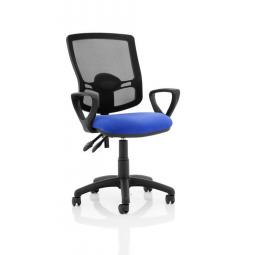 Eclipse Plus II Mesh Deluxe Chair Blue Loop Arms KC0310