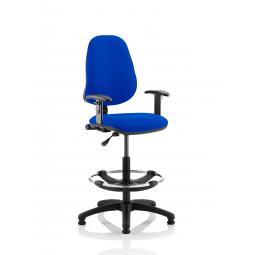 Eclipse Plus I Blue Chair With Adjustable Arms With Hi Rise Kit KC0247
