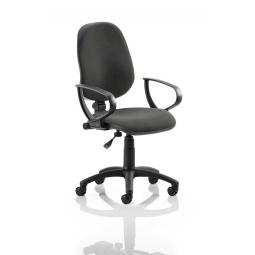 Eclipse Plus I Black Chair With Loop Arms KC0014