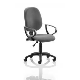 Eclipse Plus I Charcoal Chair With Loop Arms KC0016