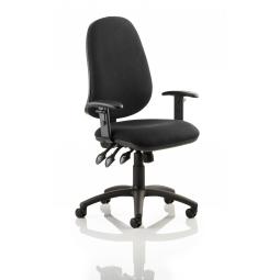 Eclipse Plus XL Chair Black Adjustable Arms KC0035