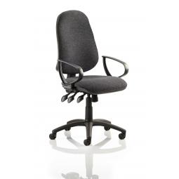 Eclipse Plus XL Chair Charcoal Loop Arms KC0034