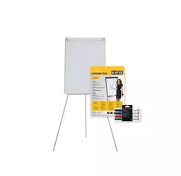 Bi-Office Eco Bundle Tripod Easel Flipchart pad and WB Markers - EXE2019