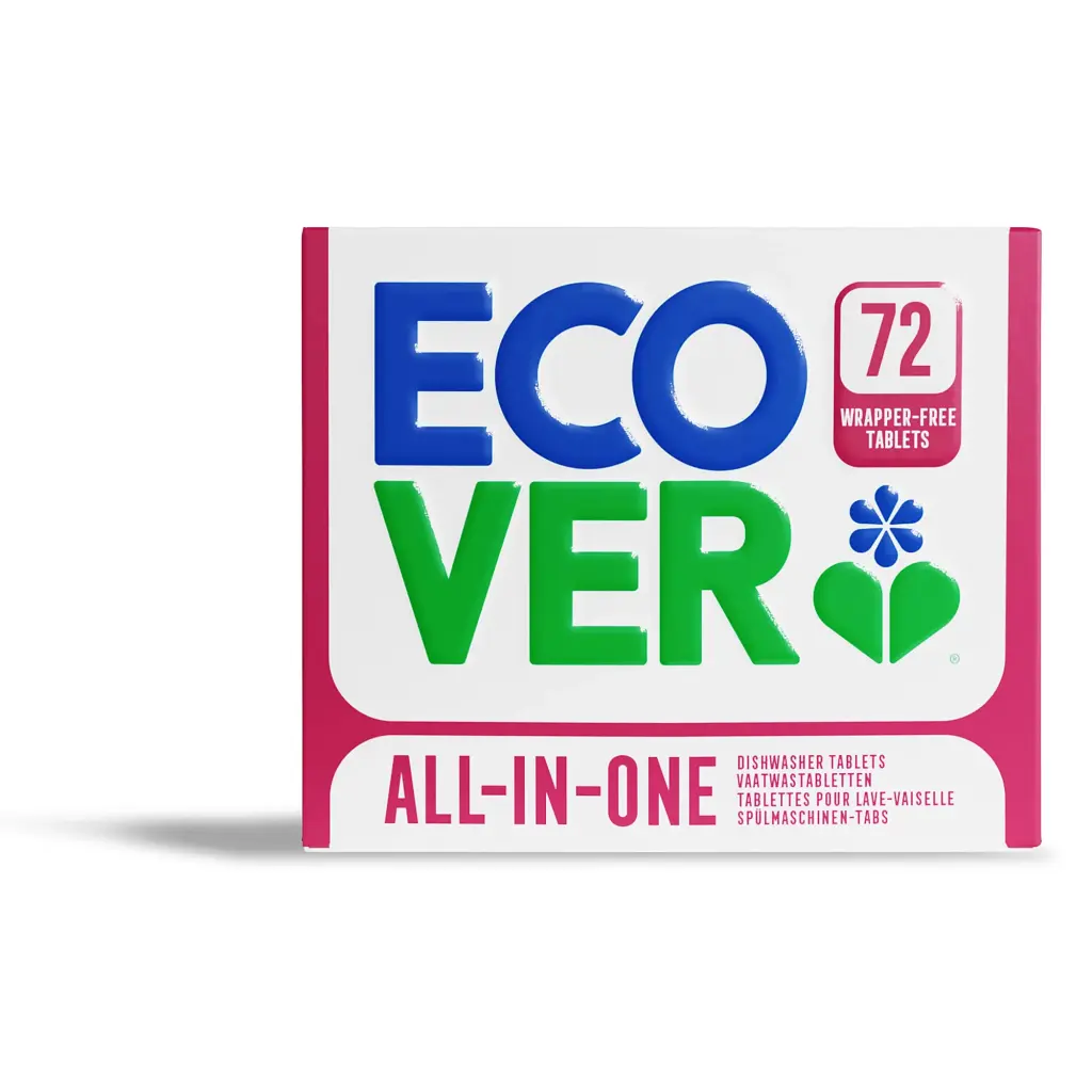 Ecover All In One Dishwasher Tablets (Pack 72) - 1002155