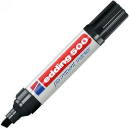 Edding 500 Permanent Marker Chisel Tip 2-7mm Line Black Pack of 10