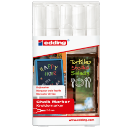 Edding Chalk Marker 4095 Medium Nib Pack of 5