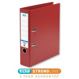 Elba A4 Polypropylene Lever Arch File 70mm Red