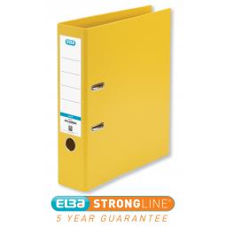 Elba A4 Polypropylene Lever Arch File 70mm Yellow Single
