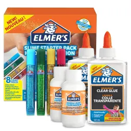 Elmers Glue Slime Starter Kit Includes Clear PVA Glue Glitter Glue Pens and Magical Liquid Slime Activator Solution - 2050943