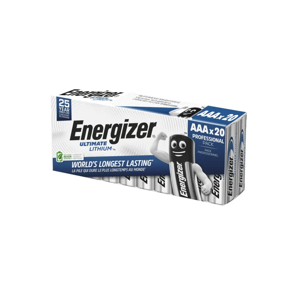 Energizer Lithium AAA Battery (Pack 20) - 454734