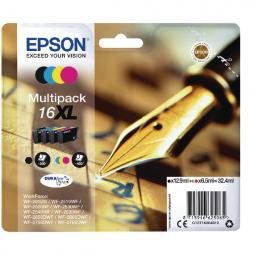 Epson 16XL Black/Cyan/Magenta/Yellow Ink Cartridges (Pack of 4) C13T16364012