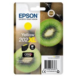 Epson 202XL Yellow Inkjet Cartridge (Capacity: 650 pages) C13T02H44010